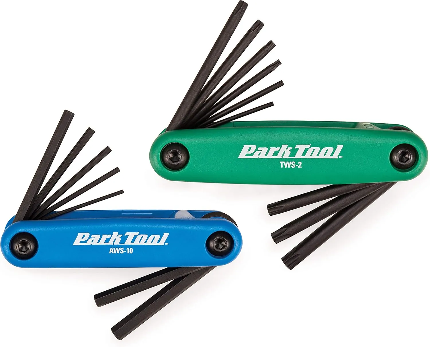 Park Tool FWS-2 Fold-Up Wrench Set Tool,Blue/Green