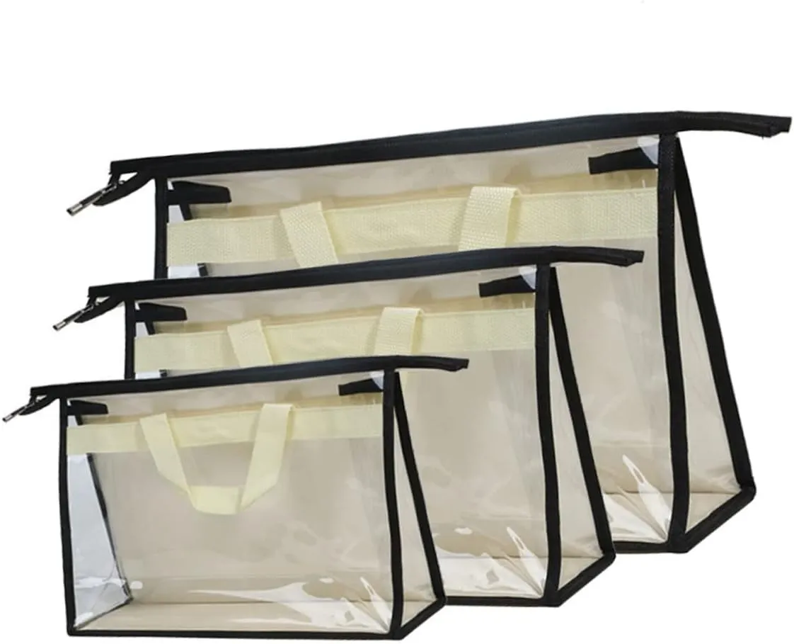 PartyKindom Purse Dust Bag Set Pcs Tote Storage Bag Strong Seal Pvc for Easy Observation