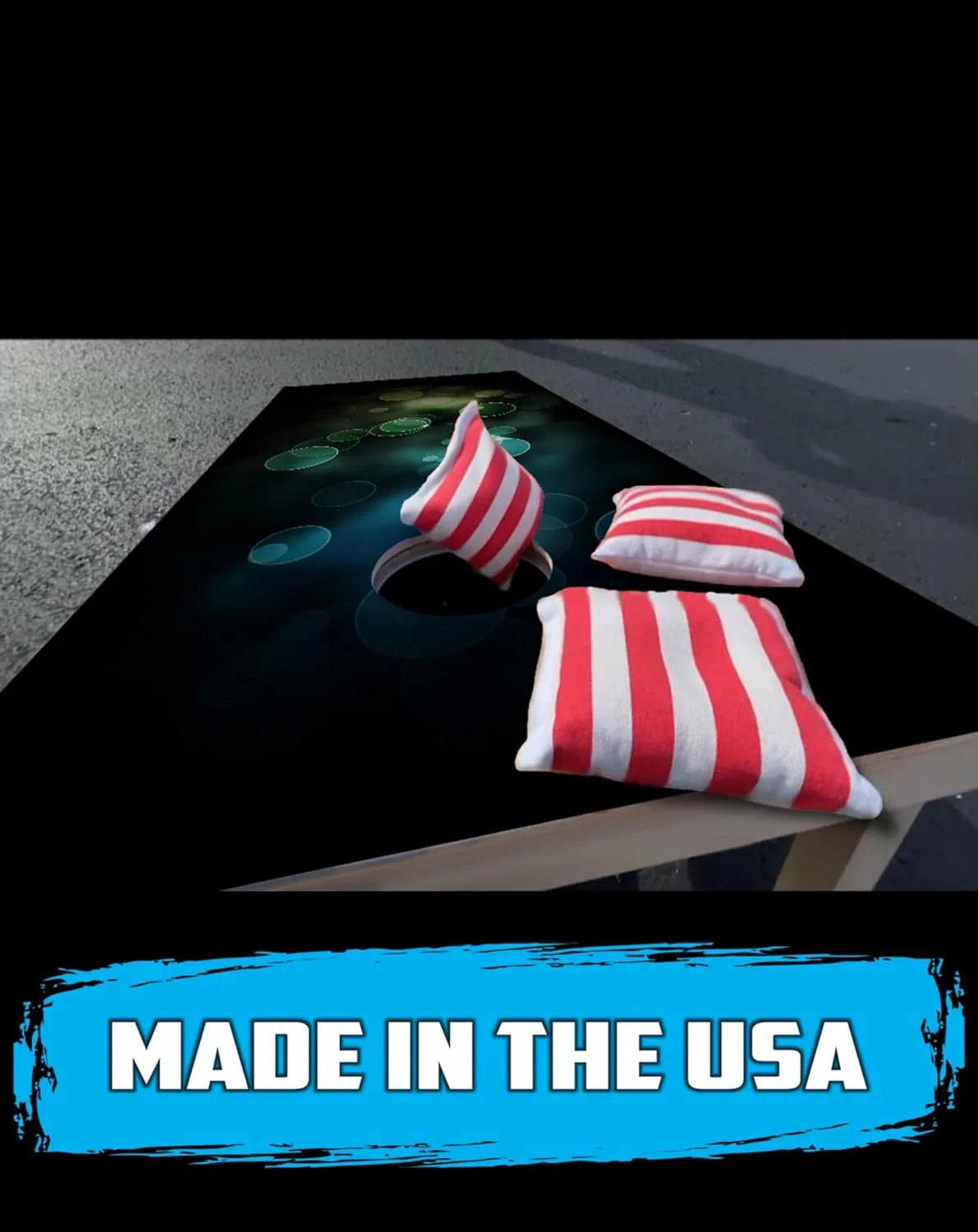 PARTYPONG PartyToss Cornhole Boards/Bean Bag Toss Game Set w/Optional LED Lights & Graphics - Choose Your Model