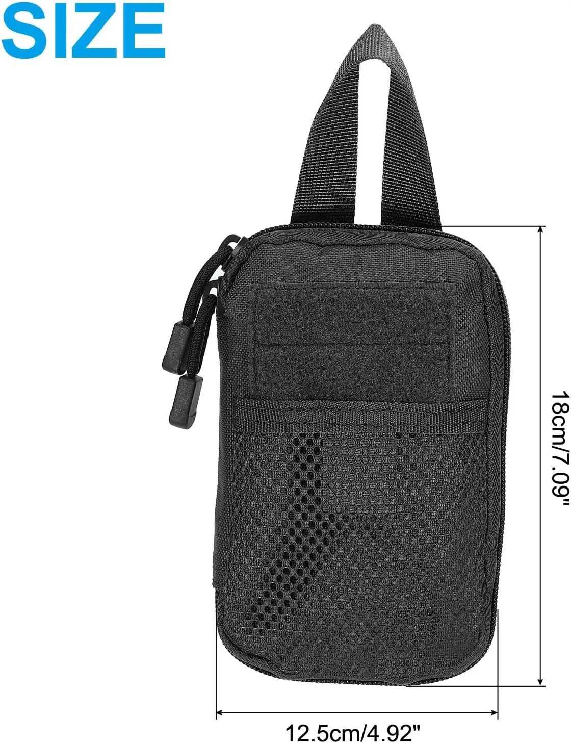 PATIKIL Dump Pouch, Folding Dump Waist Bag Roll-Up Drawstring Tool Storage Pack Backpack Accessories Shooting Climbing Outdoor Sports Bag