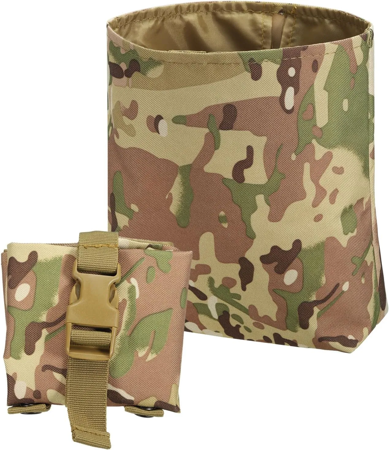 PATIKIL Dump Pouch, Waist Folding Dump Bag Roll-Up Drawstring Utility Tool Storage Pack Backpack Accessories Shooting Outdoor Sports Bag