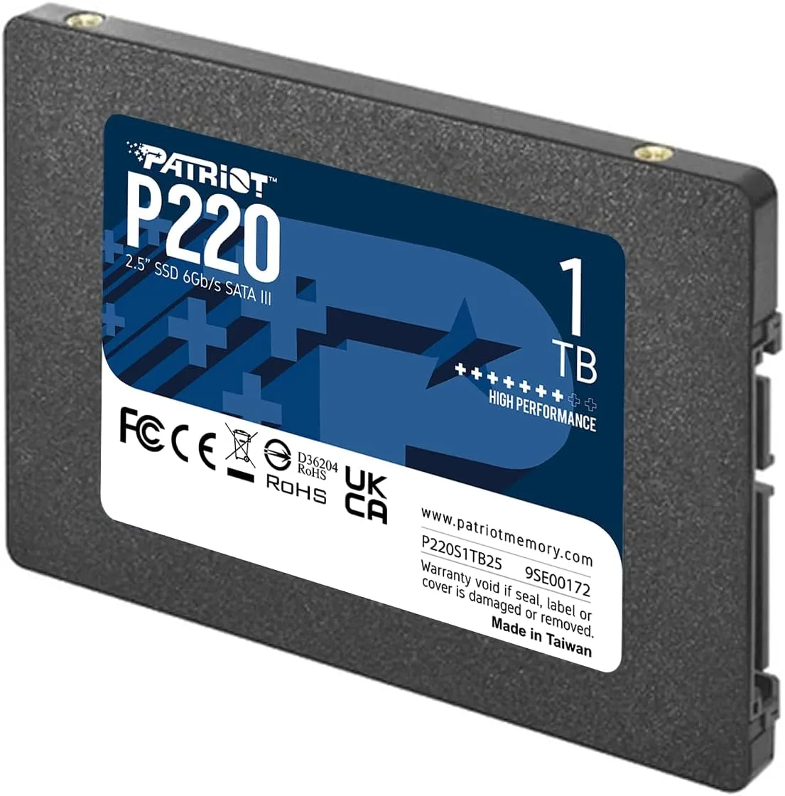 Patriot Memory P220 1TB Internal SSD - SATA 3 2.5" - Solid State Drive - P220S1TB25