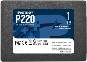 Patriot Memory P220 1TB Internal SSD - SATA 3 2.5" - Solid State Drive - P220S1TB25