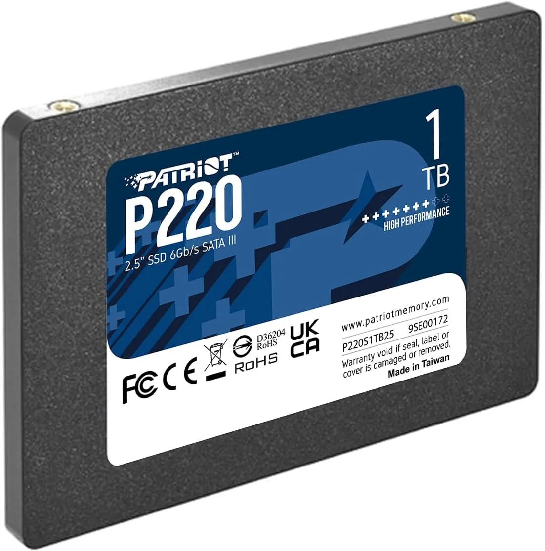 Patriot Memory P220 1TB Internal SSD - SATA 3 2.5" - Solid State Drive - P220S1TB25