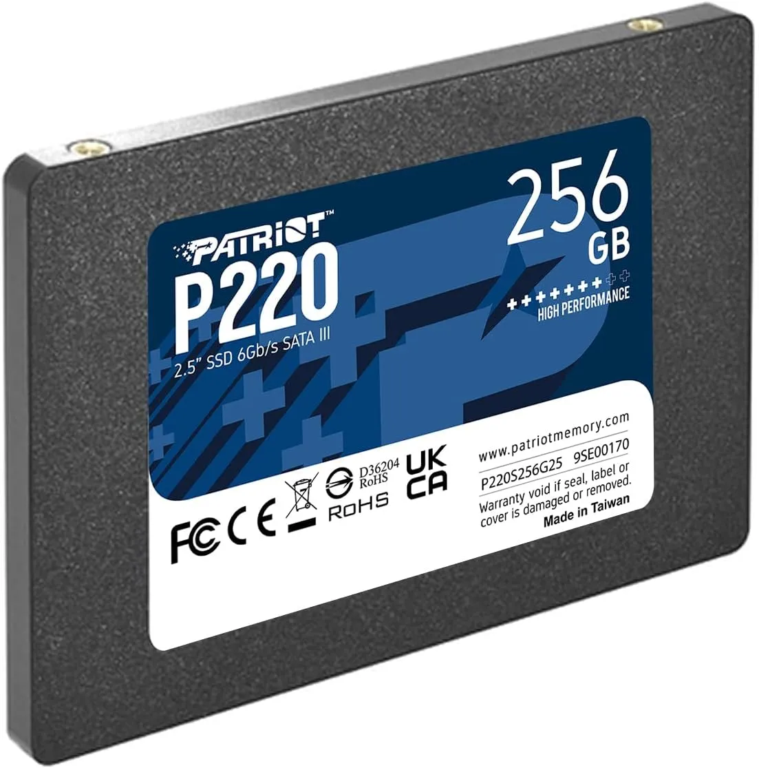 Patriot Memory P220 256GB Internal SSD - SATA 3 2.5" - Solid State Drive - P220S256G25