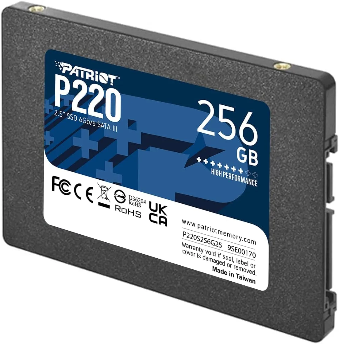 Patriot Memory P220 256GB Internal SSD - SATA 3 2.5" - Solid State Drive - P220S256G25