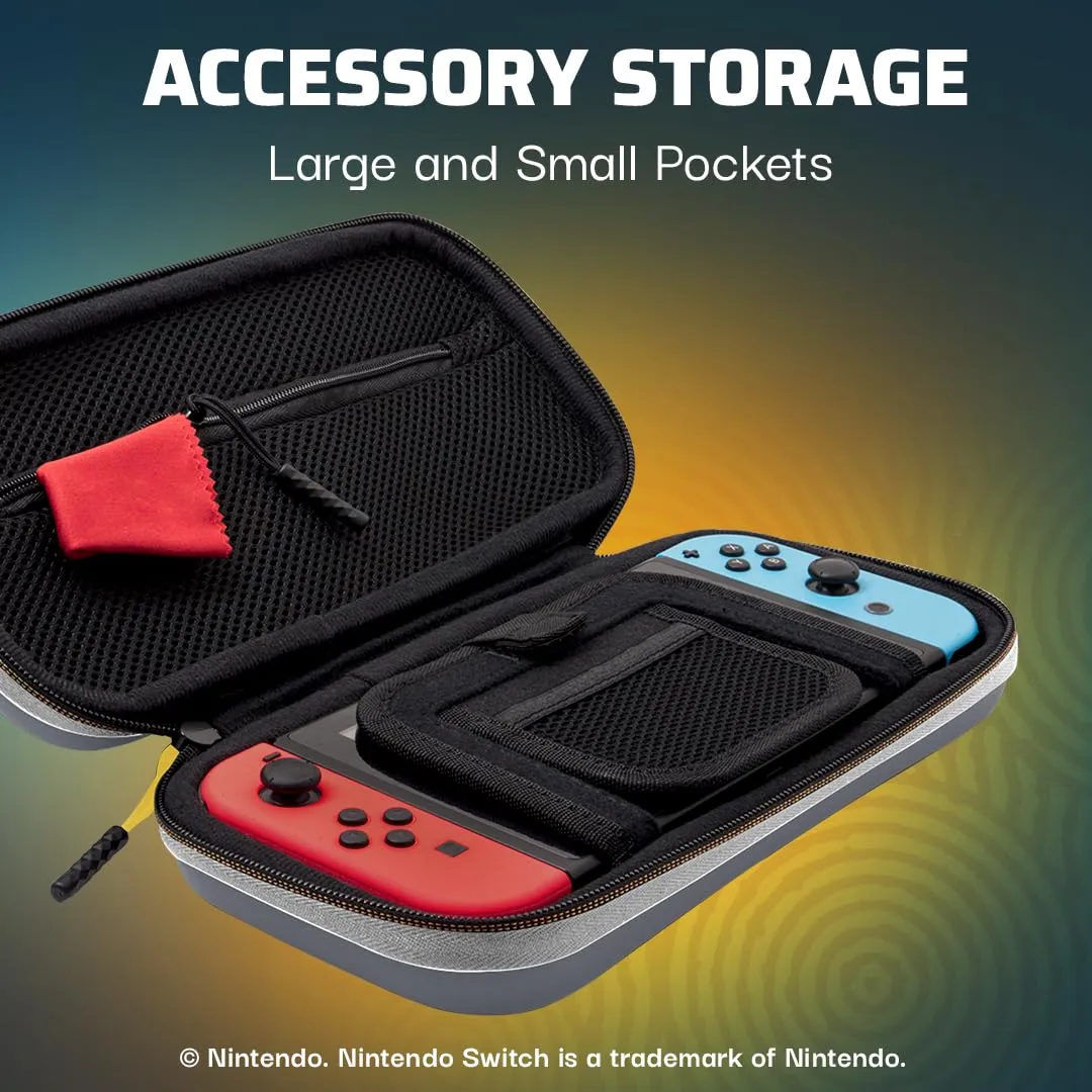 PDP Travel Case Plus GLOW for Nintendo Switch/Switch Lite/Switch OLED: Legend of Zelda Tears of the Kingdom Cosplay Purah Pad 3D (Glow in the Dark)