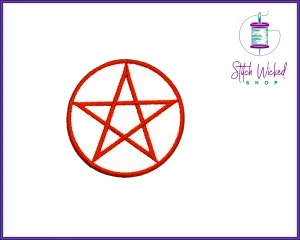 Pentagram Star, Choose Your Custom Colors, Fully Embroidered Patch