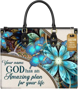 Personalized Leather Handbags with Name & Zipper – Perfect Christian Purses for Women | Ideal Mother's Day Gifts