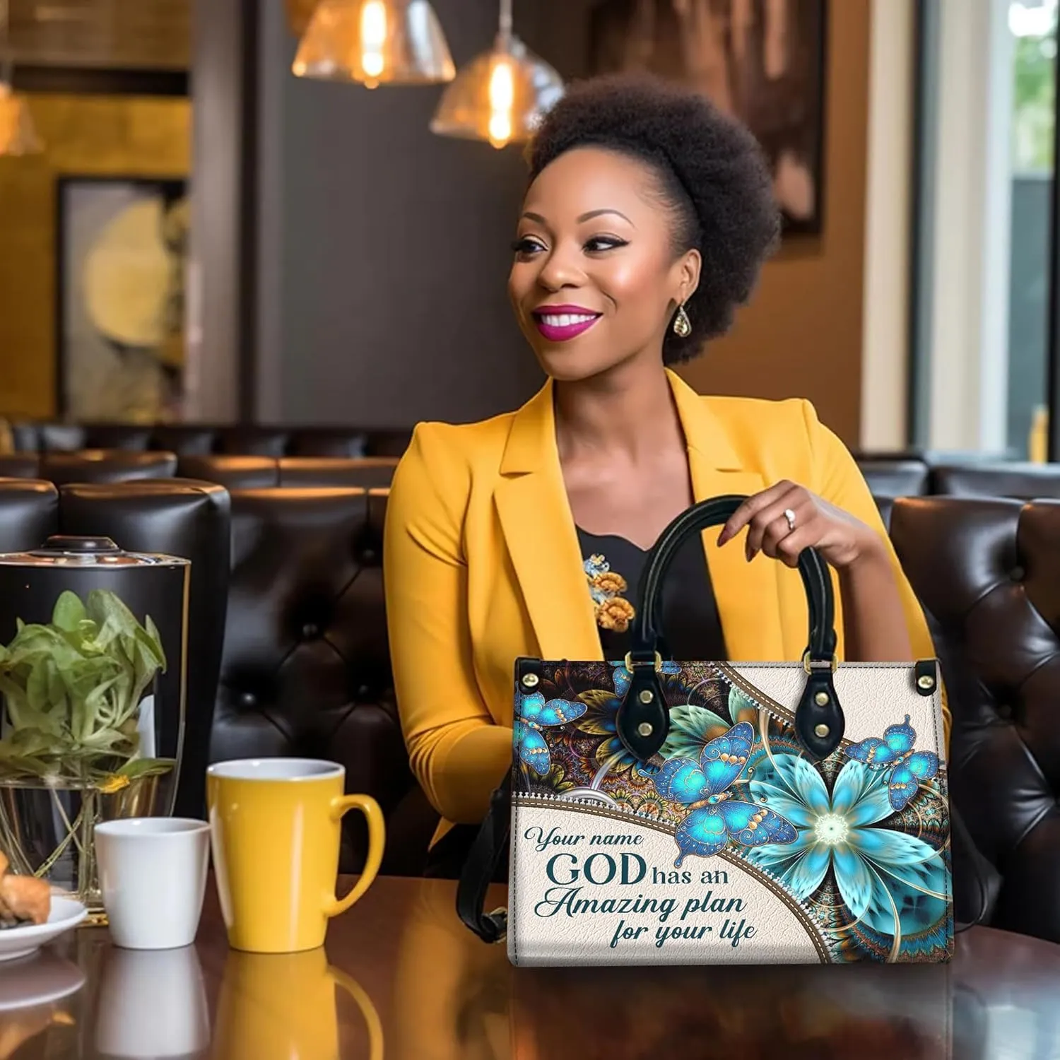 Personalized Leather Handbags with Name & Zipper – Perfect Christian Purses for Women | Ideal Mother's Day Gifts
