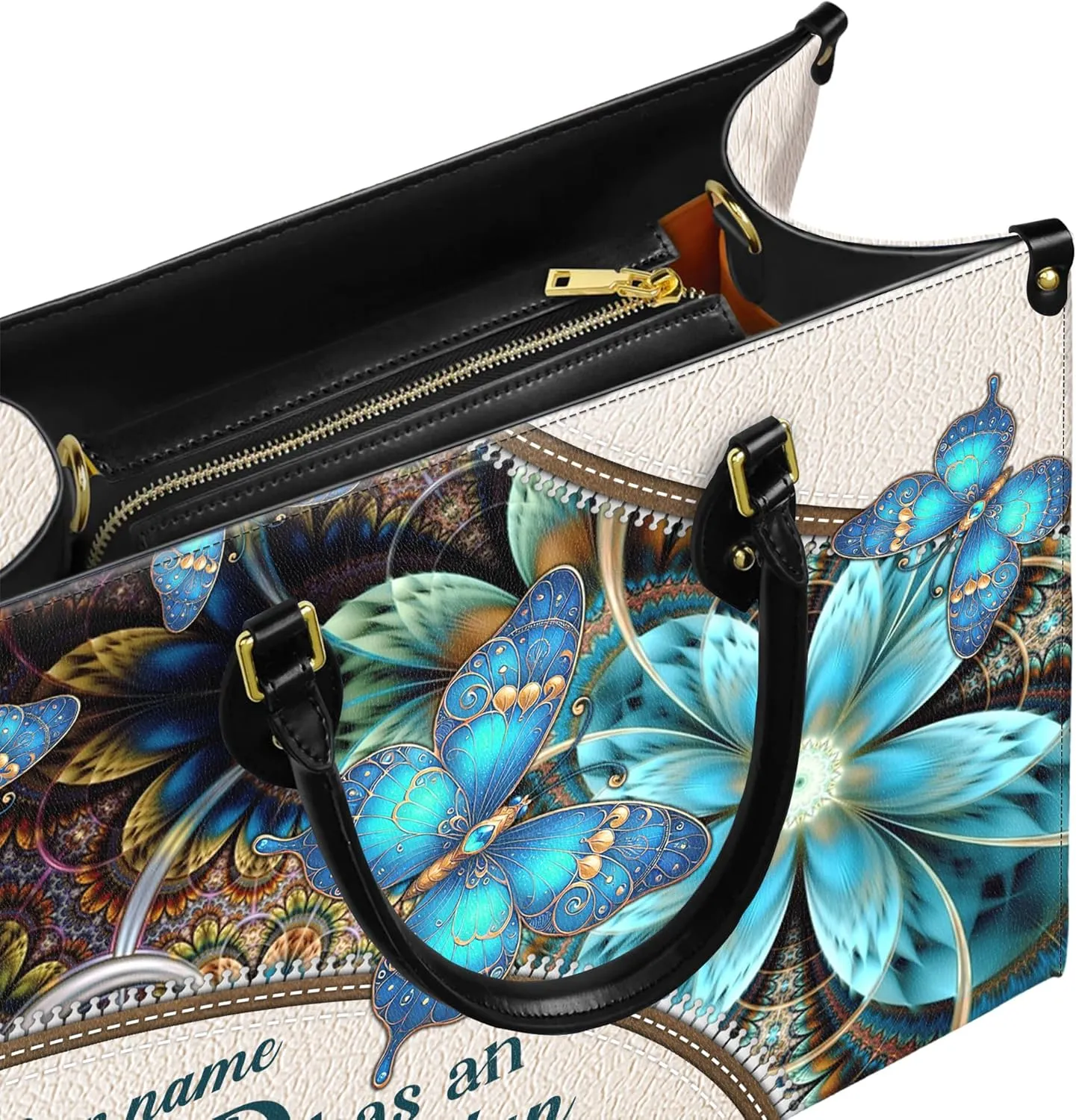 Personalized Leather Handbags with Name & Zipper – Perfect Christian Purses for Women | Ideal Mother's Day Gifts