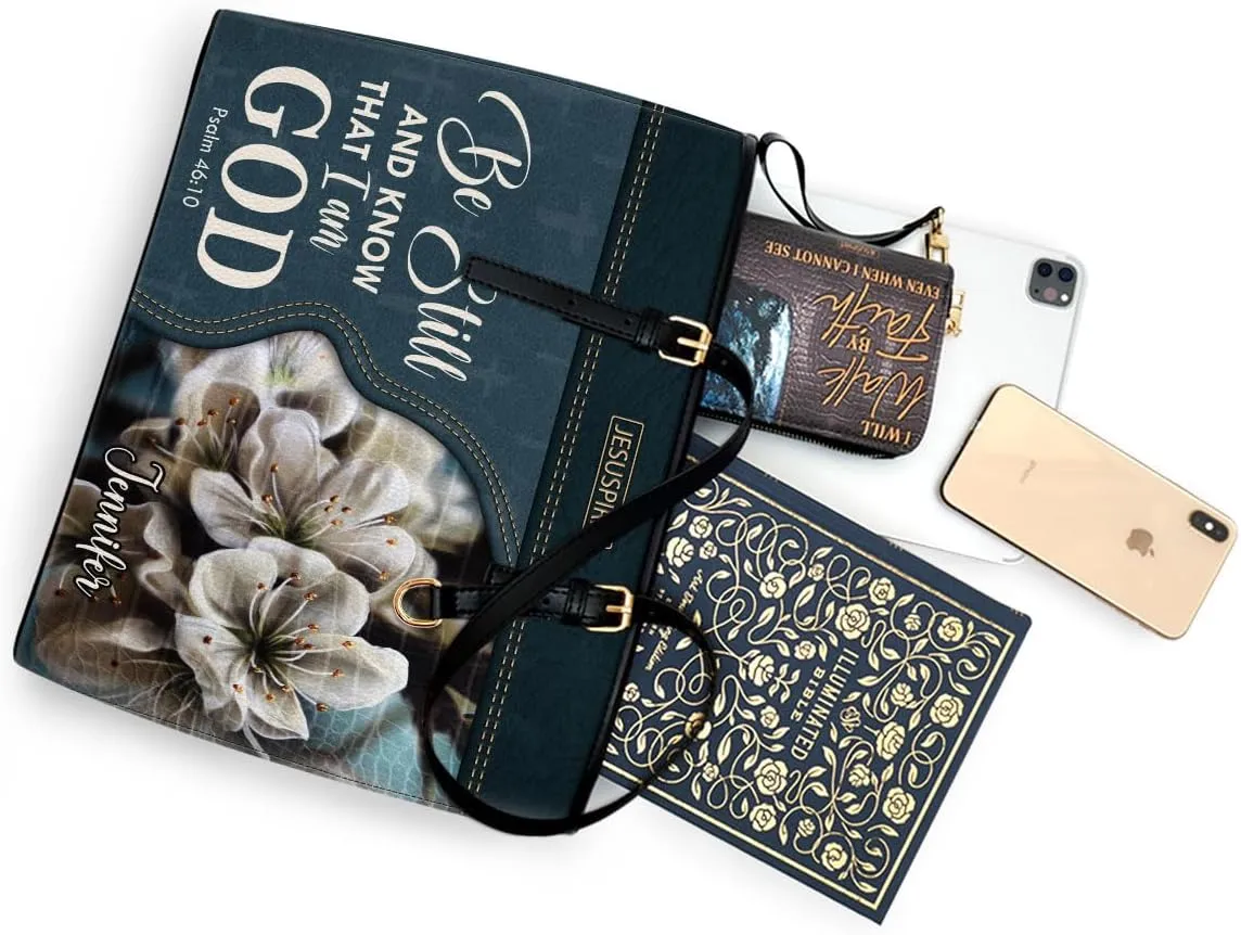 Personalized Leather Tote Bags For Women - Christmas Gifts For Women - Christian Gifts