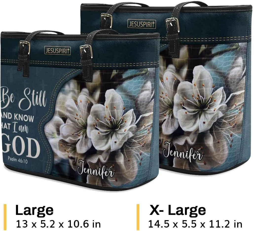 Personalized Leather Tote Bags For Women - Christmas Gifts For Women - Christian Gifts