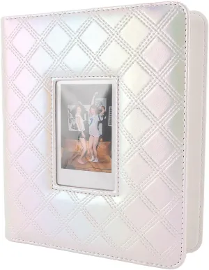 Picture Album, Photo Album PVC Water Proof Lining Wear Dust for Cards Tickets (Colorful White)