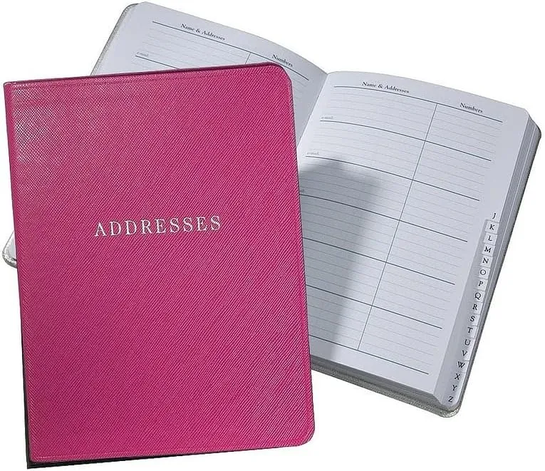 Pink Eco-Leather Address Book by Graphic Image -