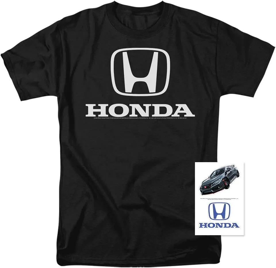 Popfunk Honda Auto Logo Black T-Shirt