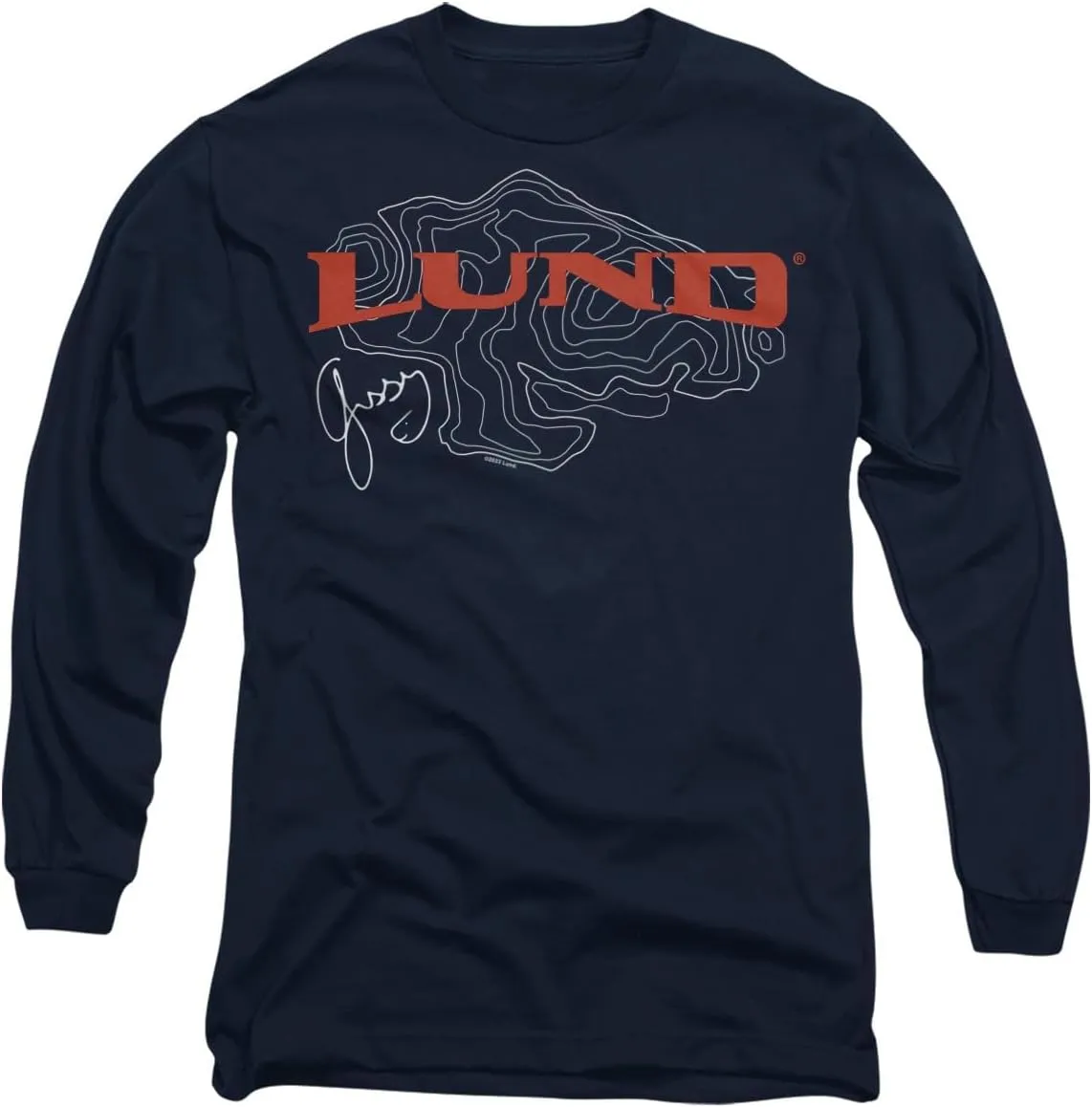 Popfunk Lund Fish Finder Logo Unisex Adult Long-Sleeve T Shirt Collection