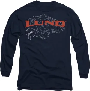 Popfunk Lund Fish Finder Logo Unisex Adult Long-Sleeve T Shirt Collection