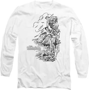 Popfunk The Hardy Boys Cliff Illustration Unisex Adult Long-Sleeve T Shirt