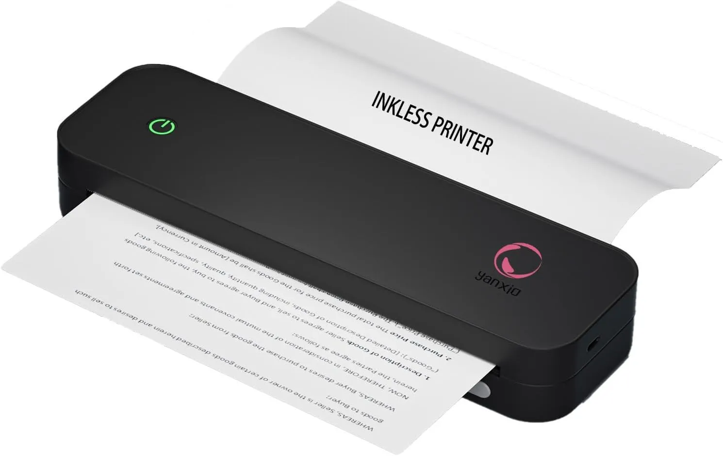 Portable Printers Wireless for Travel, Portable Printer, Inkless Thermal bluetooth small Printer, Support A4/8.5 x 11'' Thermal Paper for Office, Travel, Home, Support iOS, Android, Windows (Black)