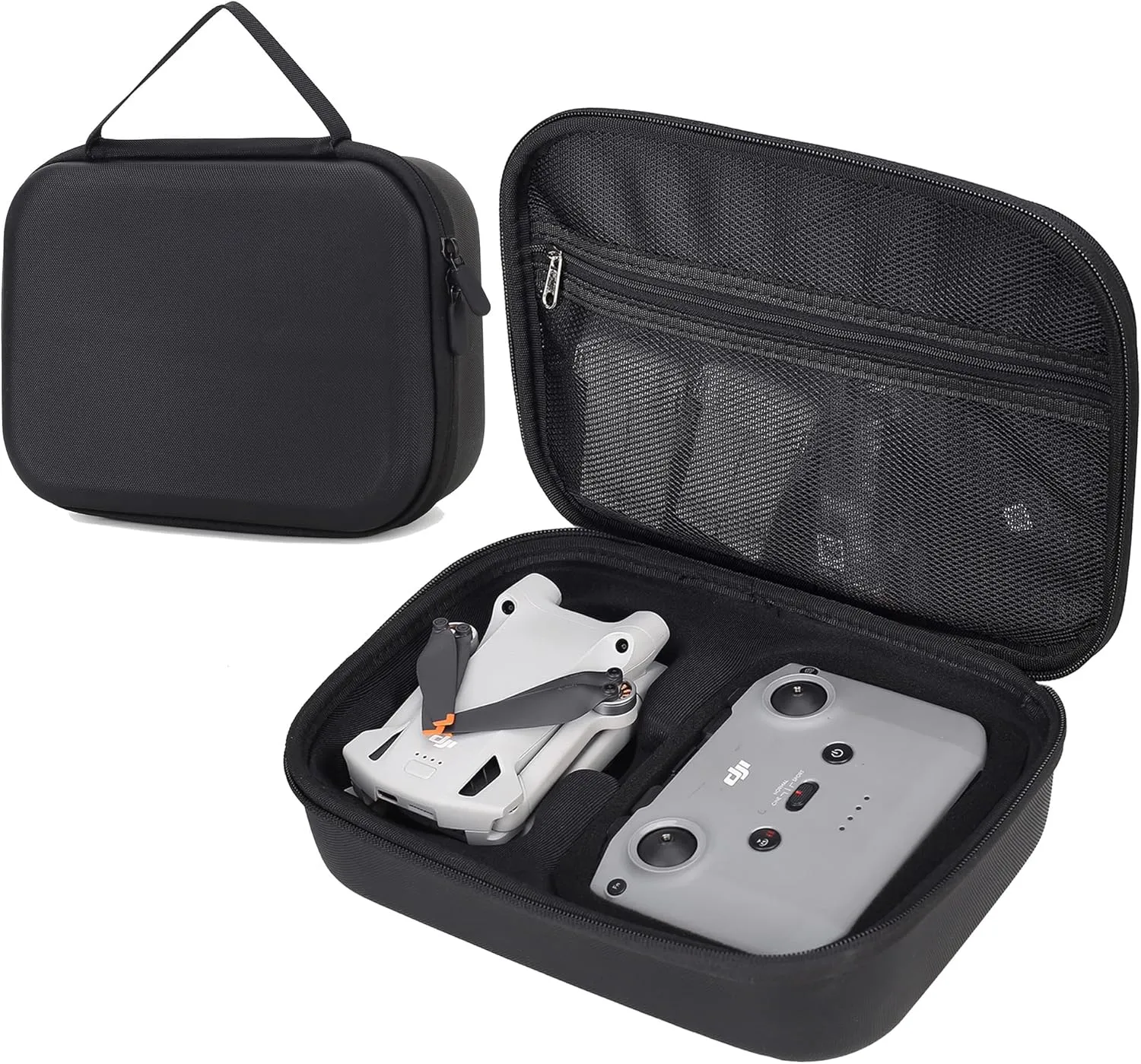 Portable Storage Bag for DJI Mini 3/3 Pro - Waterproof PU Leather Carrying Case for DJI Mini 3/3 Pro Drone and Accessories