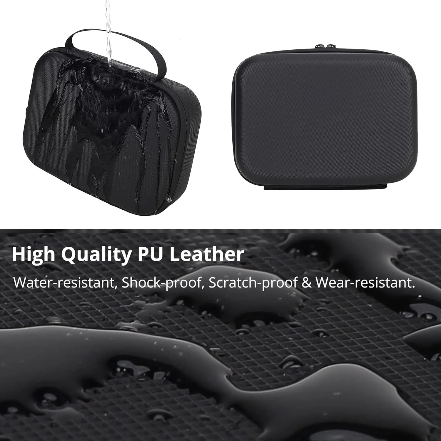 Portable Storage Bag for DJI Mini 3/3 Pro - Waterproof PU Leather Carrying Case for DJI Mini 3/3 Pro Drone and Accessories