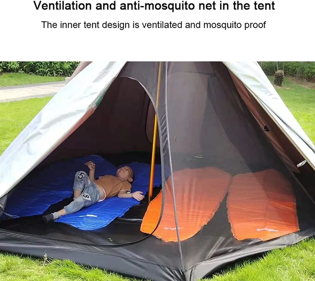 Portable Yurt Tent for 4/8 Person Family Camping Tent UPF50 , 4 Season Bell Tent Large Hot Tent 900D Oxford Yurt House for All Year Living Glamping