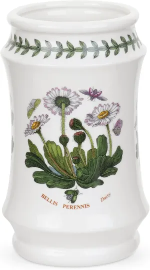 Portmeirion Botanic Garden 6.5" Utensil Holder, Daisy Motif - Fine Earthenware & Chip-Resistant Glaze - Dishwasher, Microwave, Freezer Safe - Functional Kitchen Storage & Must-Have Kitchen Tools