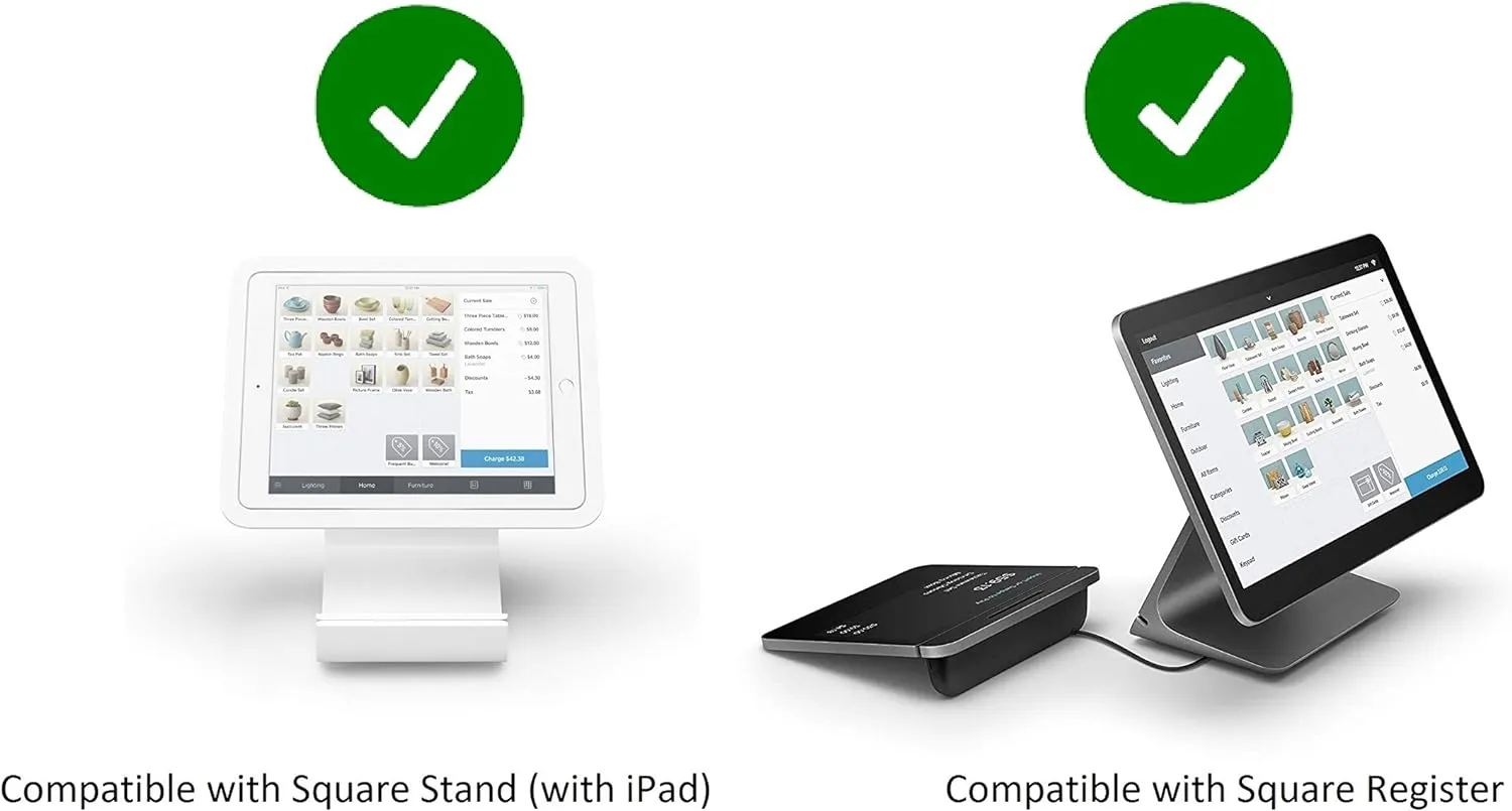 POS Hardware Bundle for Square - Cash Drawer, Mounting Brackets, Thermal Receipt Printer [Compatible with Square Stand and Square Register]