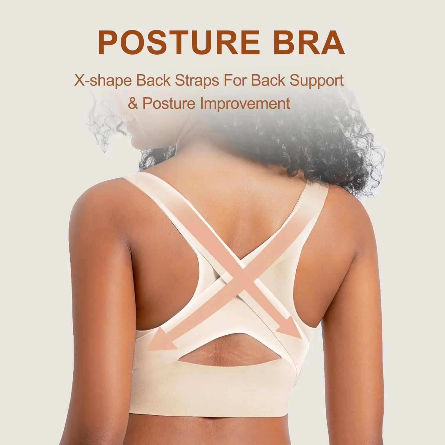 Posture Bra for Women Wireless Push Up Bralette Full Coverage Back Support Brasieres