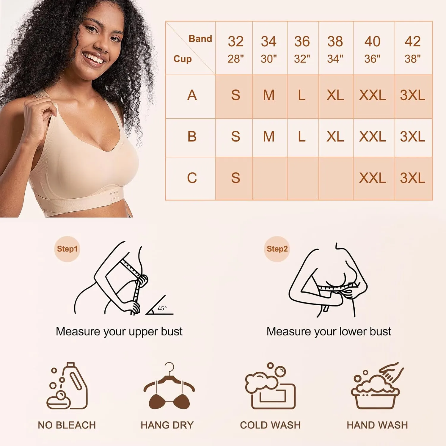 Posture Bra for Women Wireless Push Up Bralette Full Coverage Back Support Brasieres