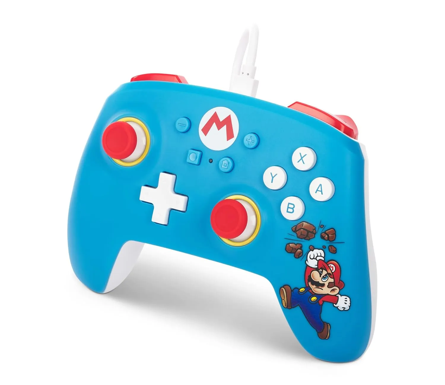 PowerA Nintendo Switch Wired Controller - Brick Breaker Mario, Mario Switch Controller, Detachable 10ft USB Cable, Plug & Play, Officially Licensed by Nintendo