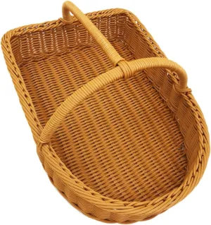 Practical Snack Organizer Wicker Storage Basket for Toys Slipper Storage Decorative Basket Dessert Holder