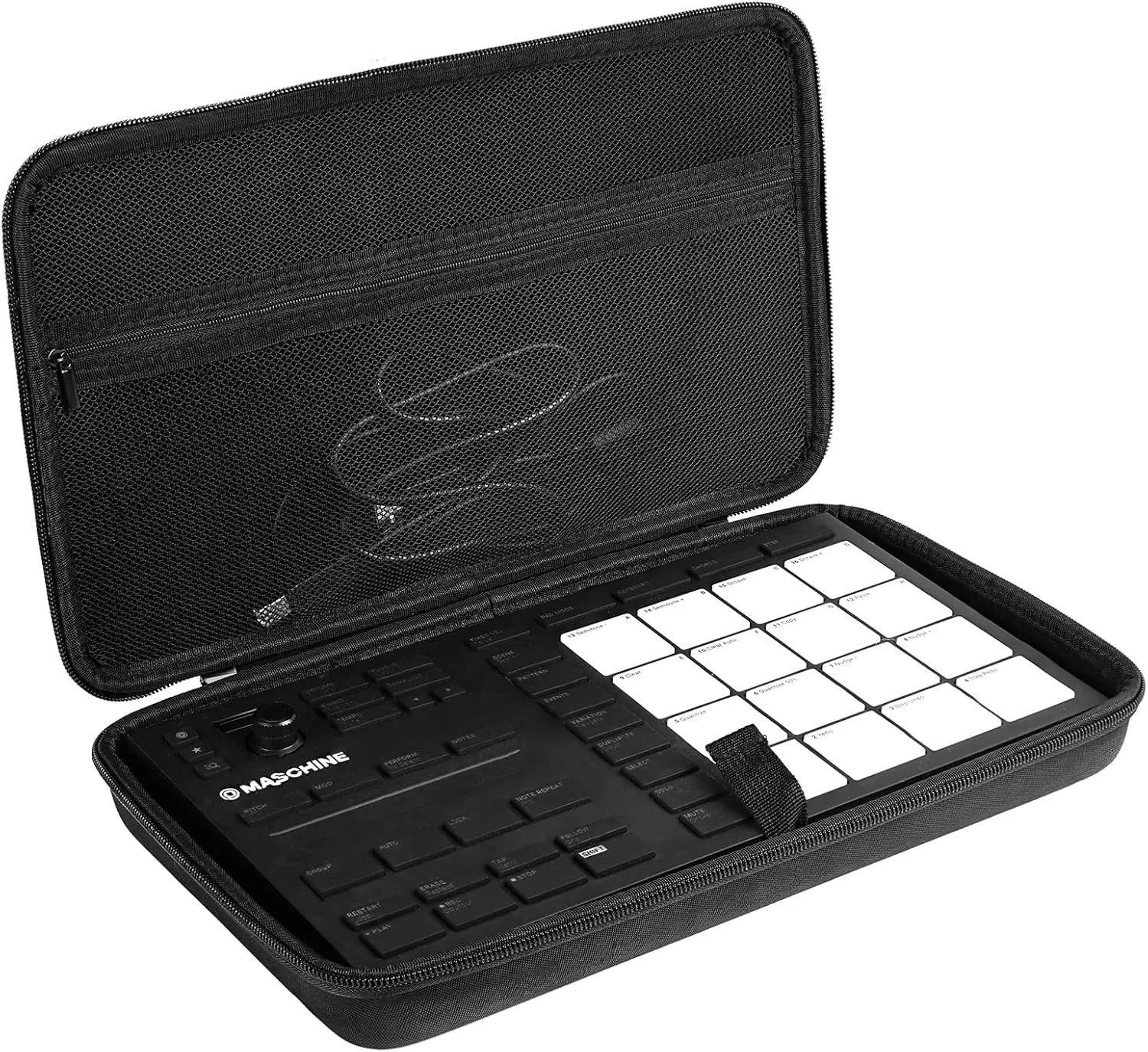 Premium Velvet Hardshell Travel Case Compatible with Native Instruments Maschine Mikro MK3 case Drum Controller Analog Device cover