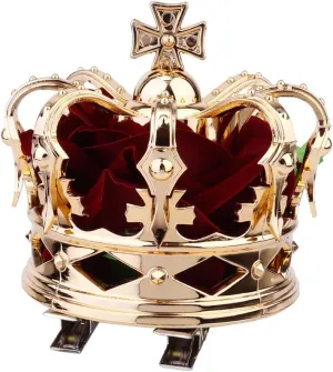 PRETYZOOM Mini King Crown Hairpin Headdress Hair Accessories King Party Hats Halloween Costume Prom Accessories(Black)