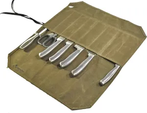 Professional Chef's Knife Roll, Waxed Canvas Knife Organiser, Culinary Bag Wrap, Travel Tool Roll Pouch Storage