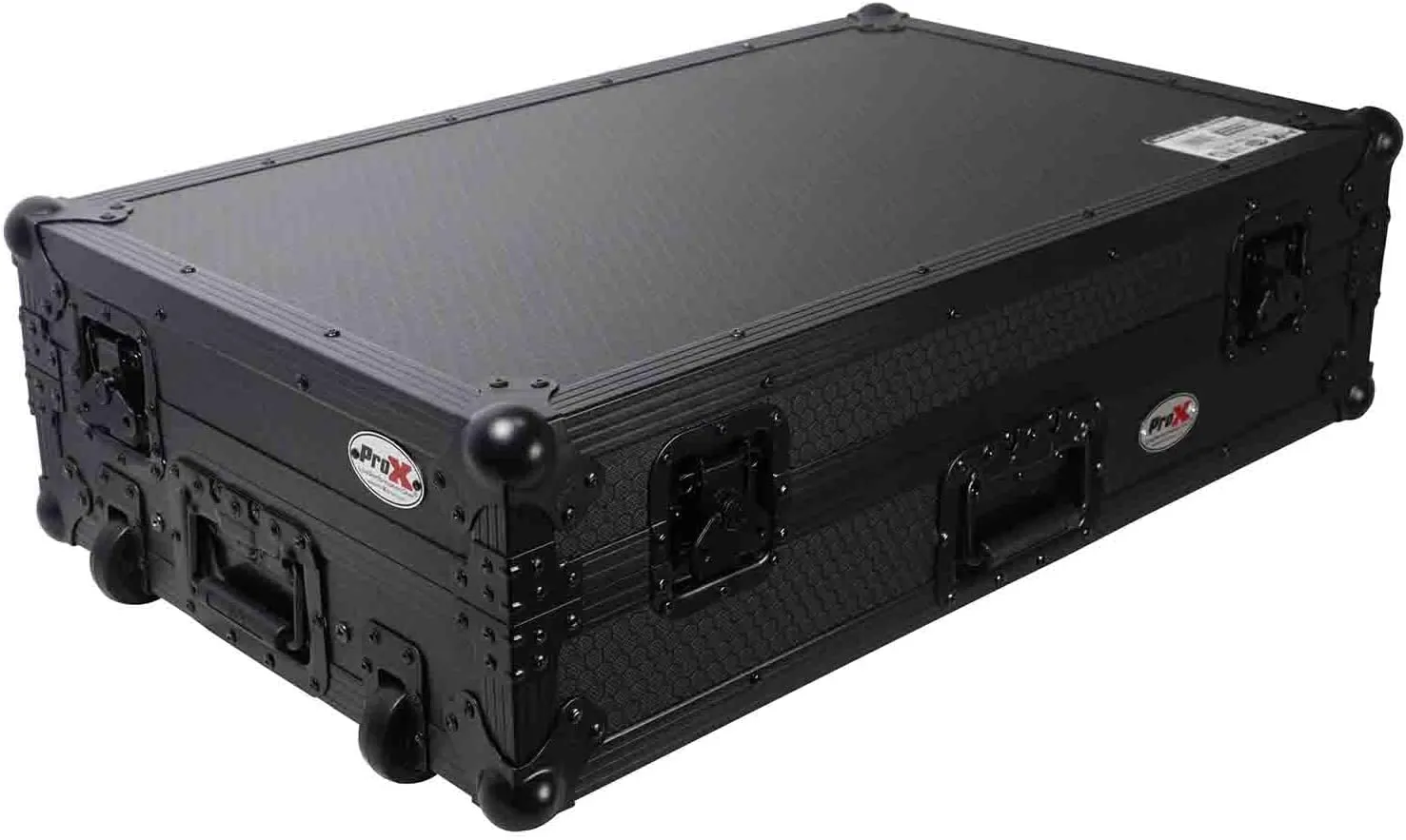 ProX Flight Case For RANE ONE DJ Controller with Sliding Laptop Shelf, 1U Rack, and Wheels - High-Density Protective Foam for Interior Support - Finish on Laminated 3/8" Plywood - XS-RANEONE WLT