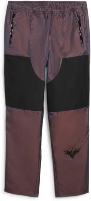 PUMA Mens Melo Iridescent Woven Pants Casual Pockets - Purple - Size S