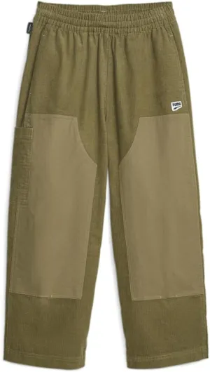 PUMA Womens Downtown Corduroy Drawstring Pants Casual - Brown - Size XL