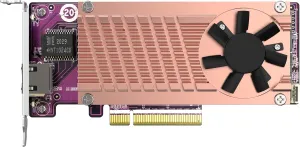 QNAP QM2-2P10G1TB 2 x PCIe Gen3 NVMe SSD & 1 x 10GbE (10G/5G/2.5G/1G/100M) Port Expansion Card to Enhance Performance