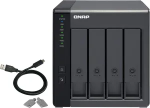 QNAP TR-004 4 Bay USB Type-C Direct Attached Storage (DAS) with Hardware RAID (Diskless)