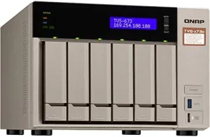 QNAP Turbo NAS TVS-673e NAS Storage, AMD RX-421BD, 64GB DDR4, 4TB SSD for Ultra Fast Storage, 48TB HDD, Radeon R7 Graphics, RAID, QTS 4.3 Operating System