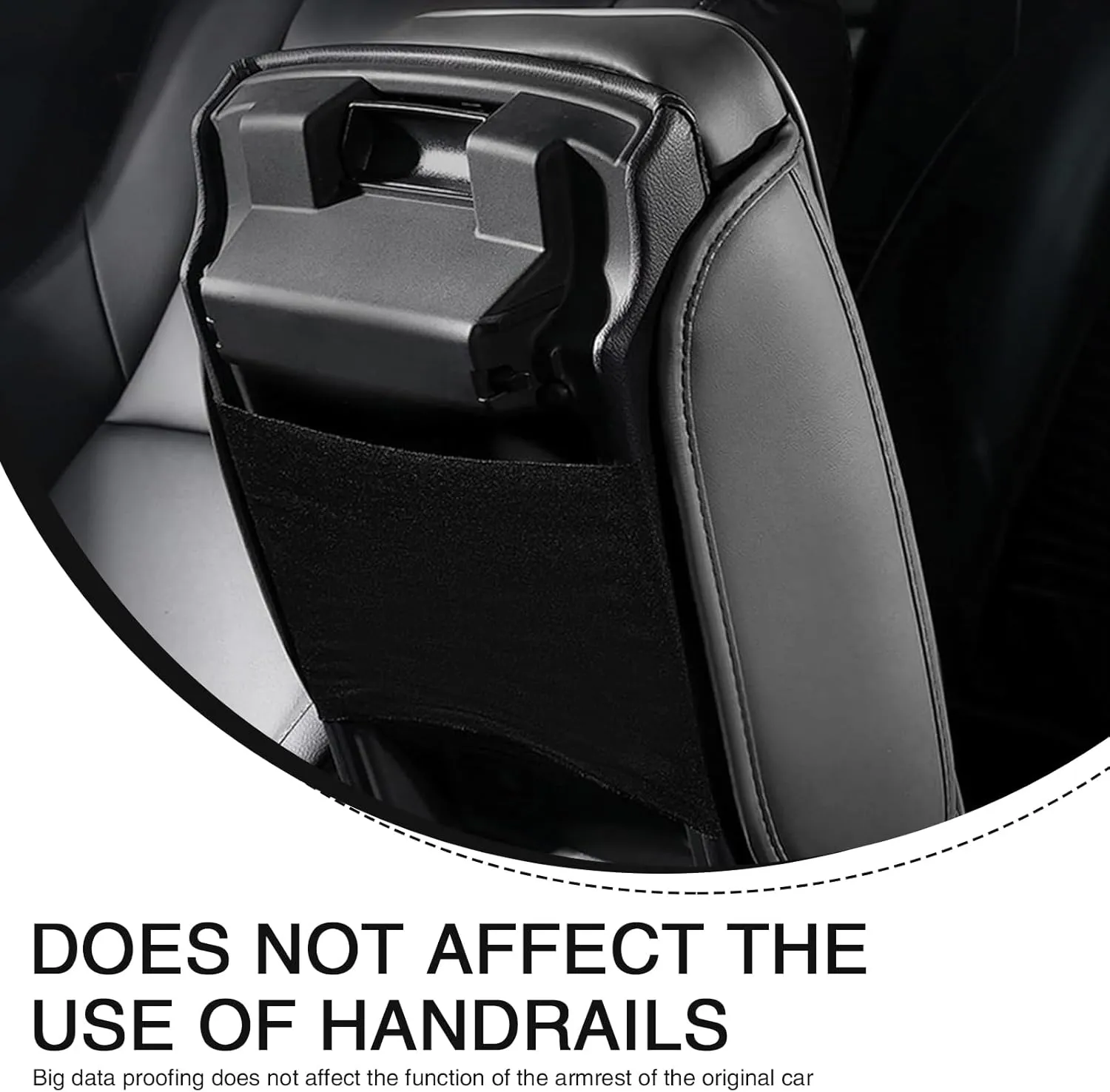 QODOLSI Car Center Console Cover, Car Armrest Cover, 12.8In x 7.87In x 1.57In Car Center Console Decoration, Car Accessories Interior, Universal for Most Cars (Black #1 PC)