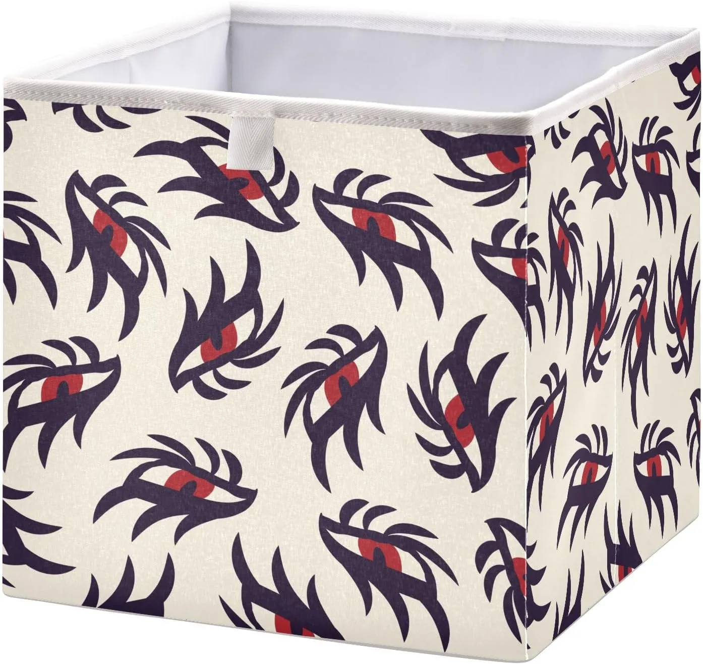 QUGRL Mystical Eyes Storage Bins Cube Magical Pattern Clothes Storage Basket Foldable Storage Box Organizer for Shelves Closet Cabinet Office Dorm Bedroom 11x11 in