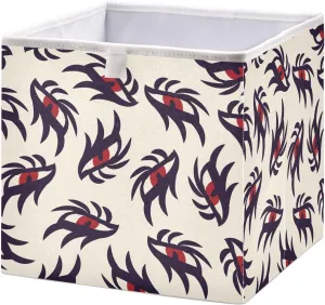 QUGRL Mystical Eyes Storage Bins Cube Magical Pattern Clothes Storage Basket Foldable Storage Box Organizer for Shelves Closet Cabinet Office Dorm Bedroom 11x11 in
