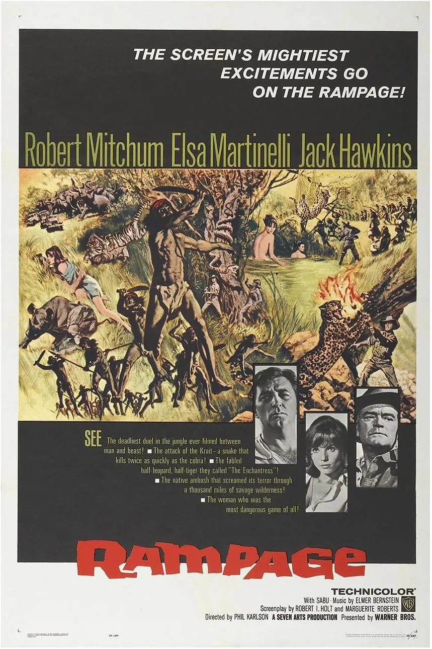 Rampage 1963 - Robert Mitchum - Vintage Classic Movie Poster-8 x 12 Inches - US/CAN only