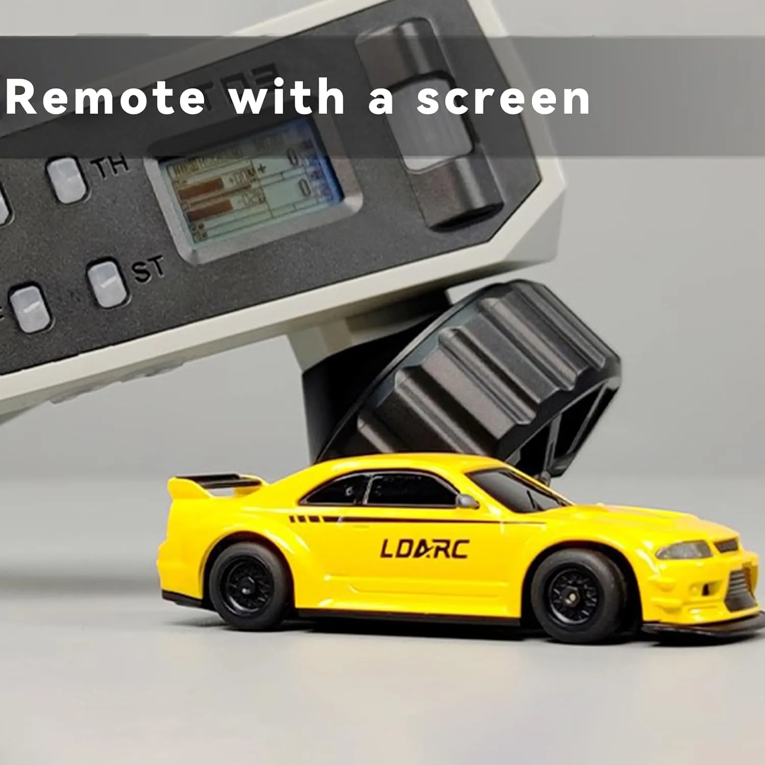 RC Cars LDARC 1/64 Mini Sports Car 2.4GHz Remote Control Full Scale RTR Kit with Portable Storage Bag,Model Car Gifts Suitable for Birthdays and Christmas (R02-Yellow)
