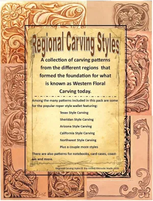 Regional Carving Style Patterns for Leather Carving by Jim Linnell (Leathercraft Designs)