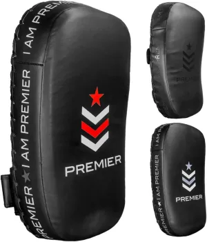 Revgear Premier Deluxe Thai Pads | Punching, Foot, Knee and Elbow Target |Training, Curved Kickboxing Kicking Strike Shield, Coaching Kick Boxing, MMA, Martial Arts (Sold as Pairs)