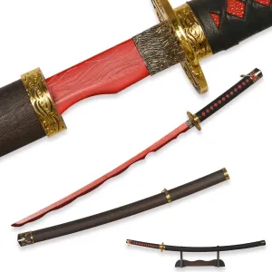 Rivers of Blood Sword，Moonveil Sword 40inchs/50inchs,Stainless Steel, Handmade Anime Cosplay Prop for Display and Collection
